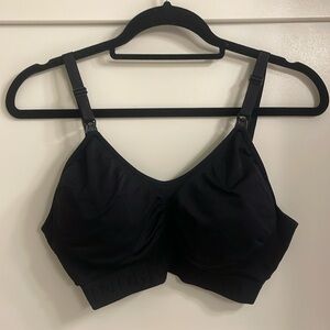 Kindred Bravely black stretchy nursing maternity bra, size Large.